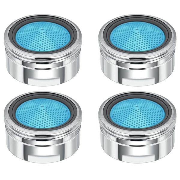 ALTON ALD355, Brass, Replacement Tap Aeartor With Foam Flow For M24mm Thread, Silver (4-Piece Set)