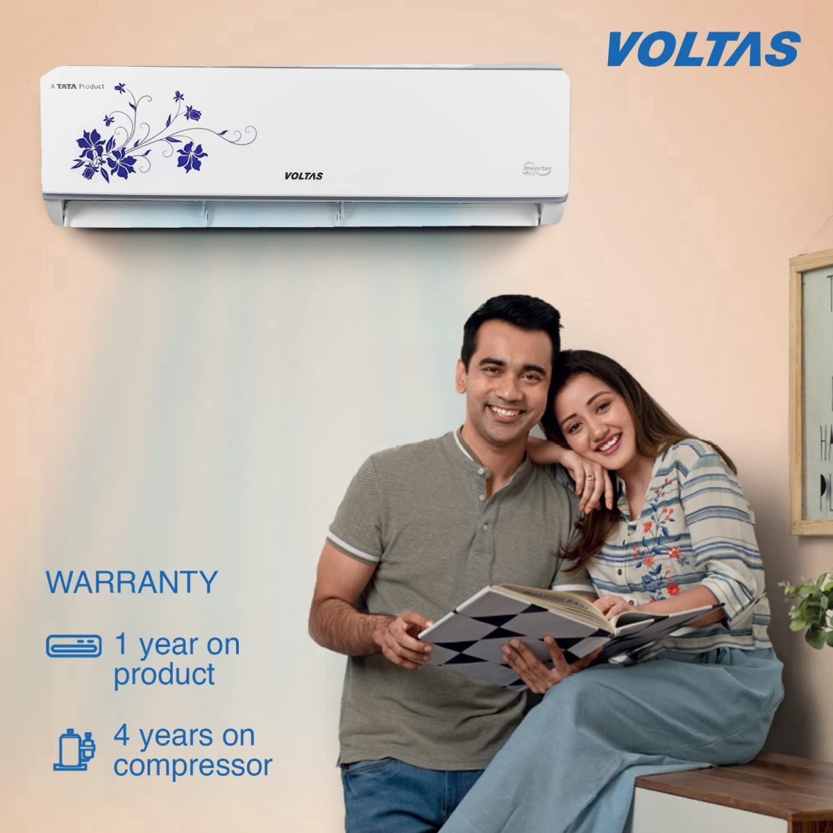 Voltas Split Inverter AC Floral 1.5 Ton 4 Star (SAC 184V SZS-Floral) - Image 3