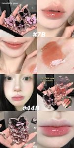 CAPPUVINI Lip Glaze | Solid Lip Gloss in Butterfly Keychain | Long-Lasting Moisture & Shine | Long Stay & Smudge Proof Lip Care | Lightweight & Non-Sticky Gloss Finish | Trending Shades Pink Nude Brown Lipsticks for Womens & Girls (5B#Milk Tea Chestnut, 2g) - Image 3