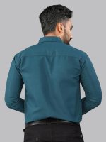 Men Solid Formal Blue Shirt (PK19SH1457TEAL-LPT) - Image 2