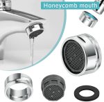 ALTON ALD355, Brass, Replacement Tap Aeartor With Foam Flow For M24mm Thread, Silver (4-Piece Set) - Image 3