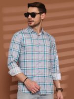 Majestic Man Comfort Slim Fit Pure Cotton Checked Casual Shirt - Image 2
