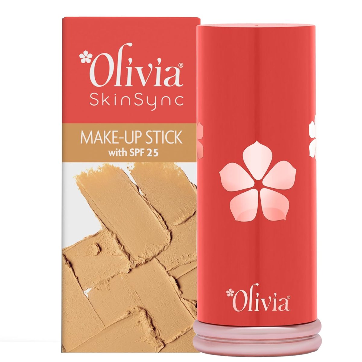 Olivia Skinsync Makeup Stick with SPF 25 | 007 White Candy | Waterproof & Sweatproof Foundation Stick with Inbuilt Moisturizer | Smooth Natural Finish | Evens Skin Tone, Covers Spots & Blemishes | 15g - Image 6