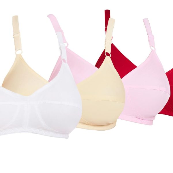 SOUMINIE - 100% Cotton Bra - Non-Padded - Minimizer - Full Coverage - Wireless Seamed Bra