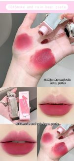 Gege Bear Velvet Matte Lip Glaze | For Soft, Cloud-Like Finish | Lightweight Liquid Lipstick | Smudge Proof Non Transfer Mini Mousse | Moisturizing & Long-Lasting Waterproof | Nude Pink Red Brown peach Wine Beauty Natural Color | Non-Sticky Lips Glaze for Women (03# Smoke and Rain Bean Paste, 2.5g) - Image 7