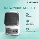 Longway LWKWS01 Multipurpose Portable Digital Kitchen Weighing Scale |Weight Machine With Back Light LCD Display |2 Year Warranty (10 kg, Gray) - Image 6