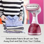 INALSA Garment Steamer for Clothes/fabric, Steam Iron -Vertical & Horizontal Steaming up to 20g/min, Travel Iron, 1200 Watt, 260 ml Water tank & 20 sec Fast Heating,1 Yr warranty,White/Pink (Steamax) - Image 8