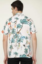 OM SAI LATEST CREATION for Casual Stylish Printed Regular Fit | Men Formal Half Sleeve Shirt - Image 2
