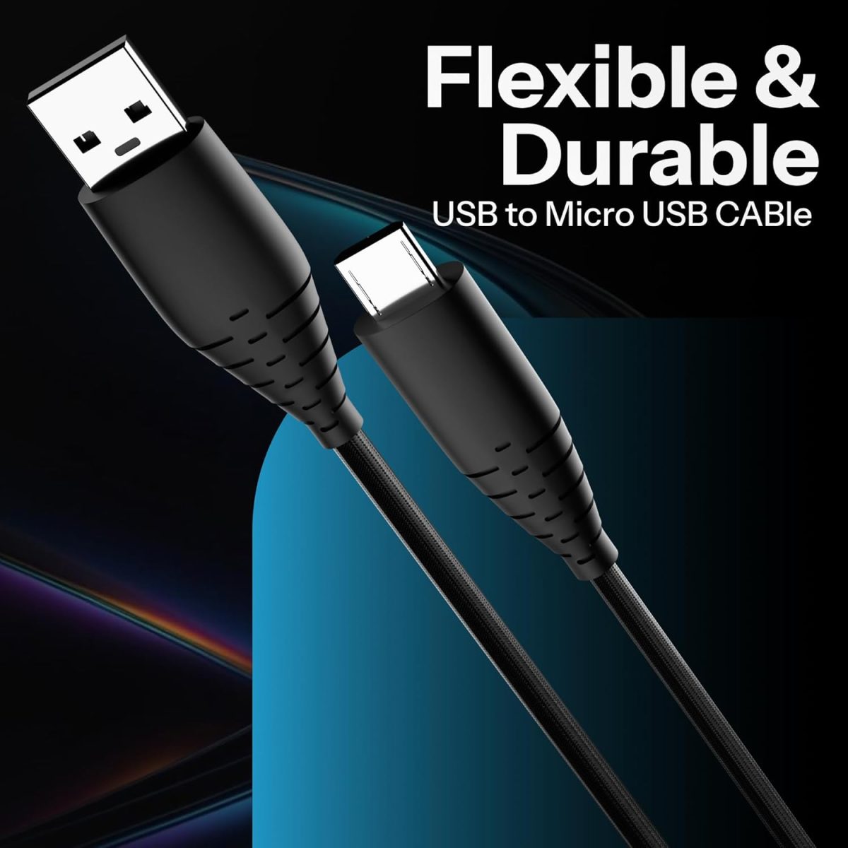 Basesailor Original 60W USB to Micro Fast Charging Braided Cable, Compatible for Galaxy S7/S6/Note/LG/Nexus/Nokia/Kindle/ PS4/Xbox One Controller & Other USB 2.0 Devices,High Speed Data Transmission - Image 2