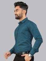 Men Solid Formal Blue Shirt (PK19SH1457TEAL-LPT) - Image 3