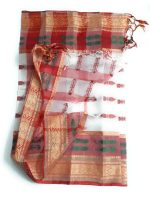 PuJoy Women's Handloom Cotton Saree - Image 4