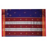 Neyge Women's Handloom Ilkal Pure Cotton Resham Silk Kasuti Saree with Stripe Pallu Running Blouse - Image 7