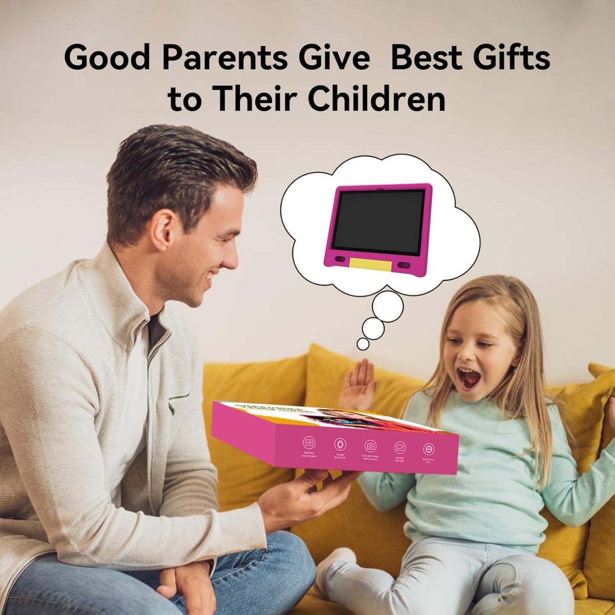 CFVOCUY 2025 Kids Tablet, 10.1" Children's Tablet with Case, Pre-Installed Educational Apps and Parental Control, 2+32GB Storage (512GB Expand), Quad-Core, WiFi, for Ages 4-12, Eye Protection Mode - Image 7