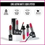 STREET WEAR Lip2Last Matte Liquid Lipstick -Vacay Red (Red) - 5 ml - Transferproof, Smudgeproof, Mask Friendly, Non-Drying Formula, Enriched With Vitamin E - Lasts AM To PM! - Image 5