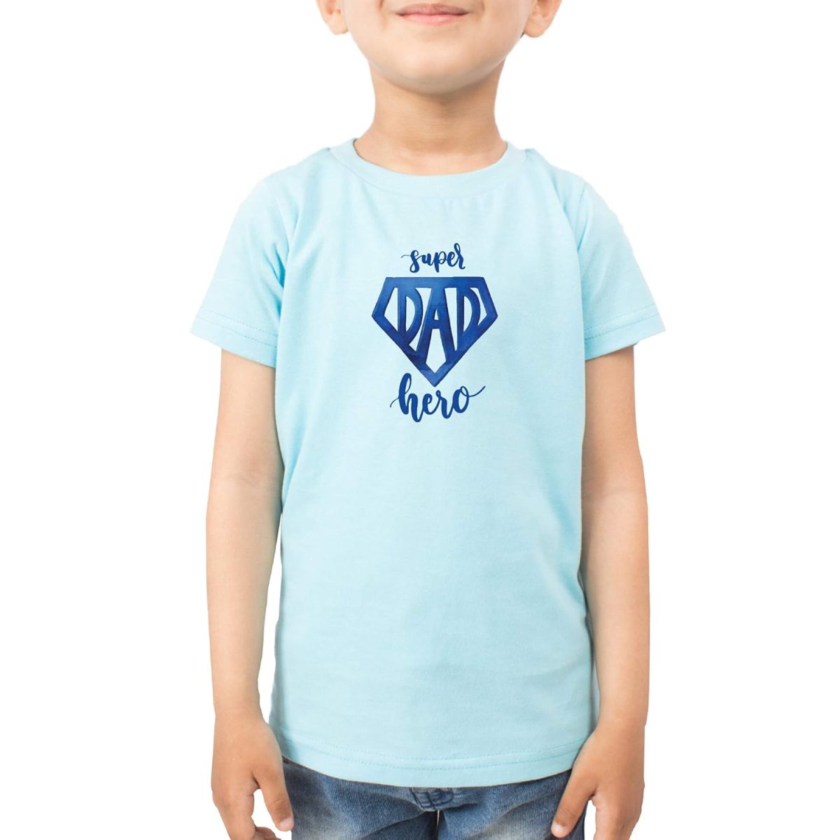 FADE COLLECTION - Super Dad Hero Kids T-Shirt (Boys/Girls) - Image 3