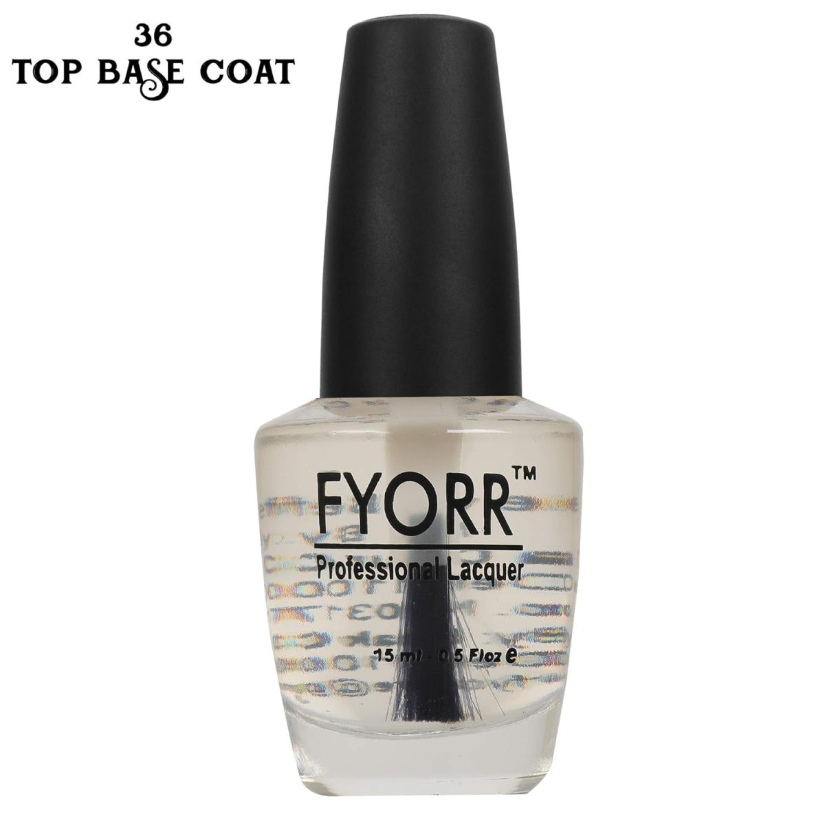 FYORR Top Base Coat Long Lasting Nail Polish, 15 ml (FNNP-36) - Image 4