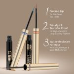 SWISS BEAUTY Select Here To Stay Semi-Matte Liquid Waterproof Eyeliner | With Precise & Pointed Tip | Smudge-Proof, Transfer- Proof | Shade- Mood Brown| 3ml | - Image 3