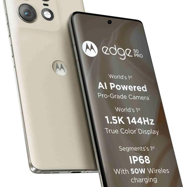 Motorola Edge 50 Pro 5G with 125W Charger (Vanilla Cream, 256 GB) (12 GB RAM)
