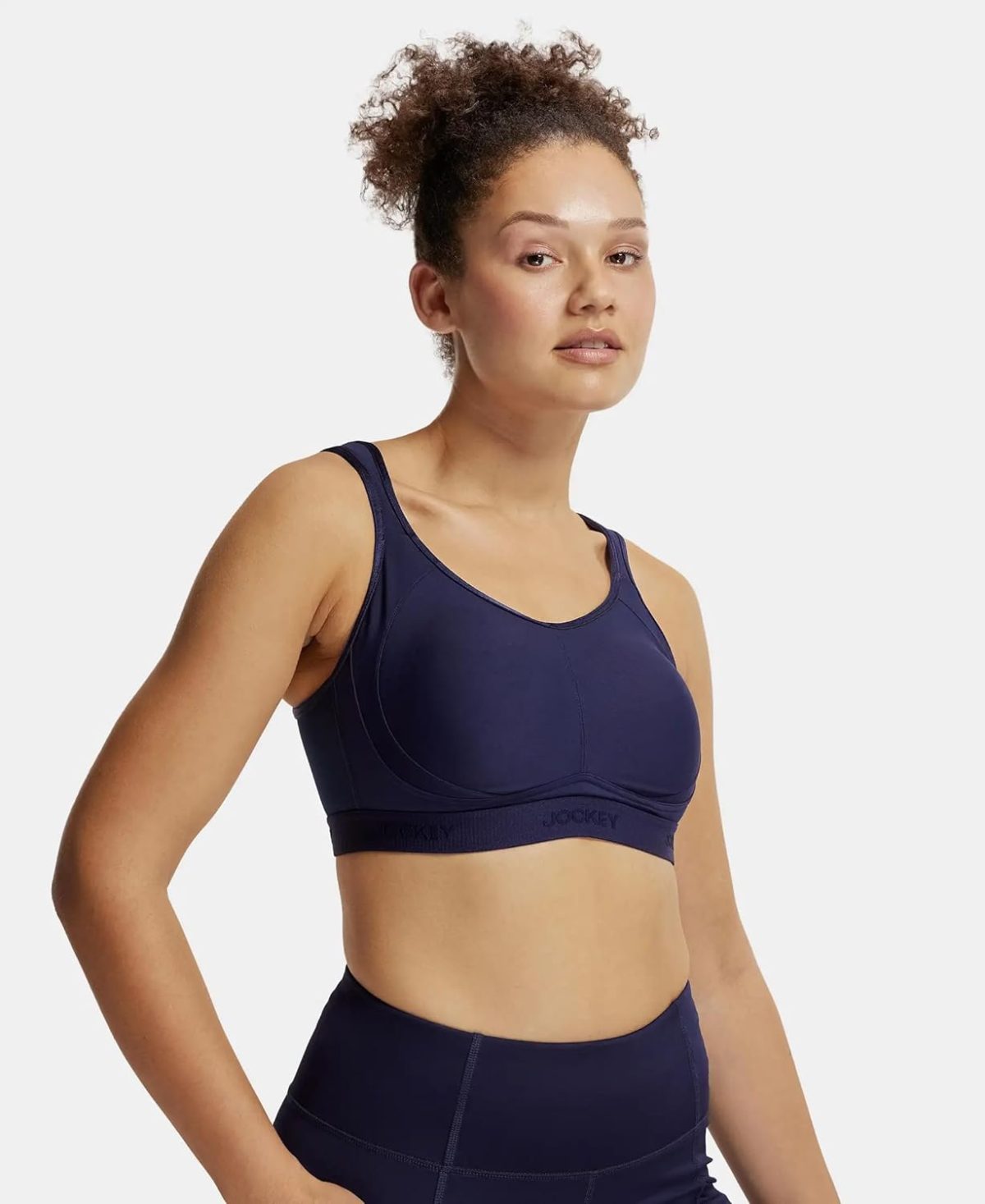 Jockey MI11 Plus Size Sports Bra | Wirefree | Non Padded | Full Coverage with StayFresh Treatment | Microfiber Elastane Fabric - Image 2
