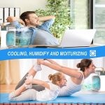 ORTOLY Portable, 500 ml Water Tank USB Personal Cooler, Mini Humidifier Fan with 7 Colors LED Light, 3 Timer, Wind Speeds & Spray Modes for Office, Home - Image 3