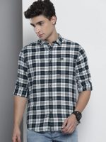 The Indian Garage Co Men's Cotton Slim Fit Checkered Full Sleeves Spread Collar Casual Shirt - Image 6