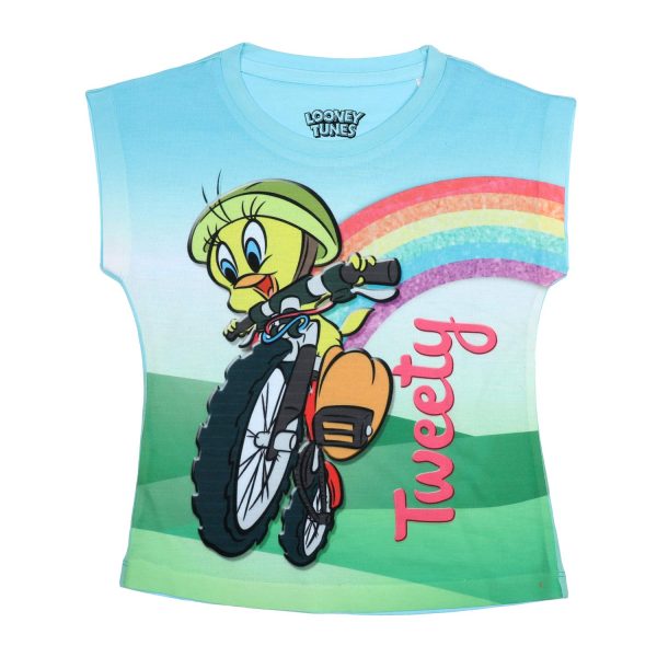 Looney Tunes by Wear Your Mind Girl's Regular Fit T-Shirt