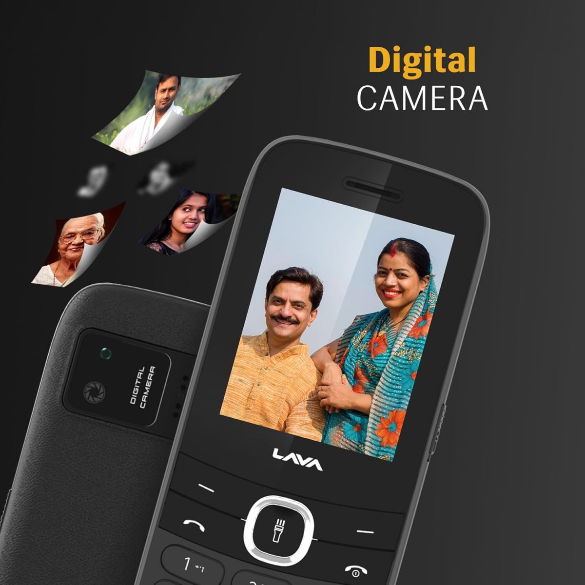 Lava A7 Torch+ Dual Sim Keypad Mobile Phone (with Instant Slide Torch)| 2.4" Big Display | Powerful Battery Backup | Vibration Alert | Camera | Wireless FM & Bluetooth | Black - Image 7