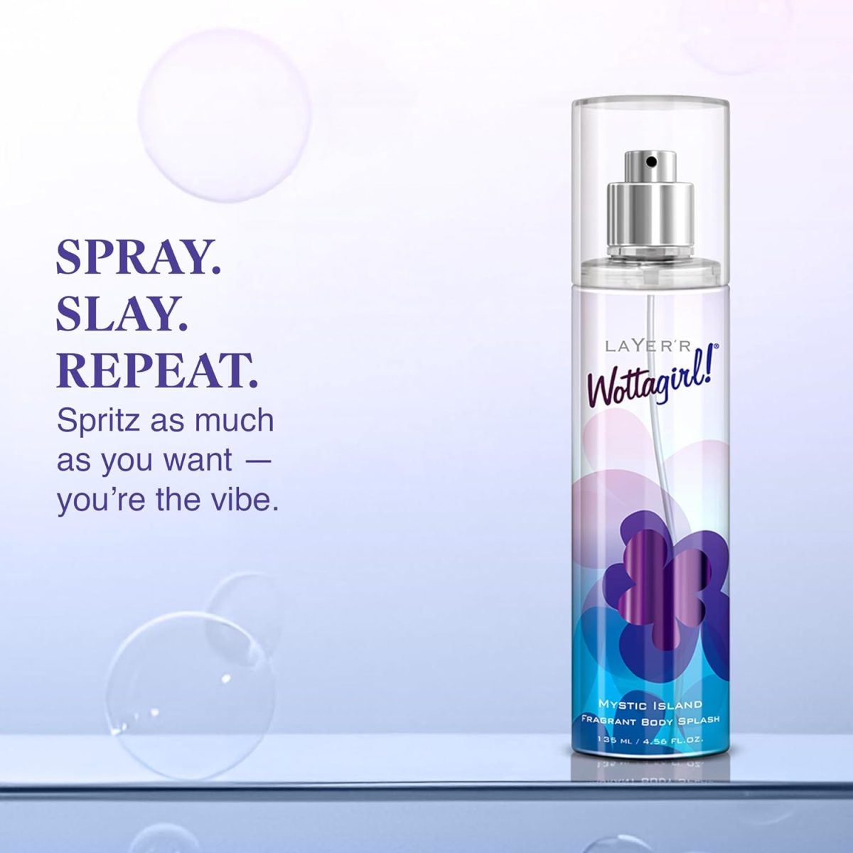 Layer’r Wottagirl Mystic Island Body Splash, 135 ml Premium Long-lasting Body Mist Spray for Women, Breezy Tropical Fragrance, Ideal for Everyday Use, Non-Irritating & Refreshing - Image 5