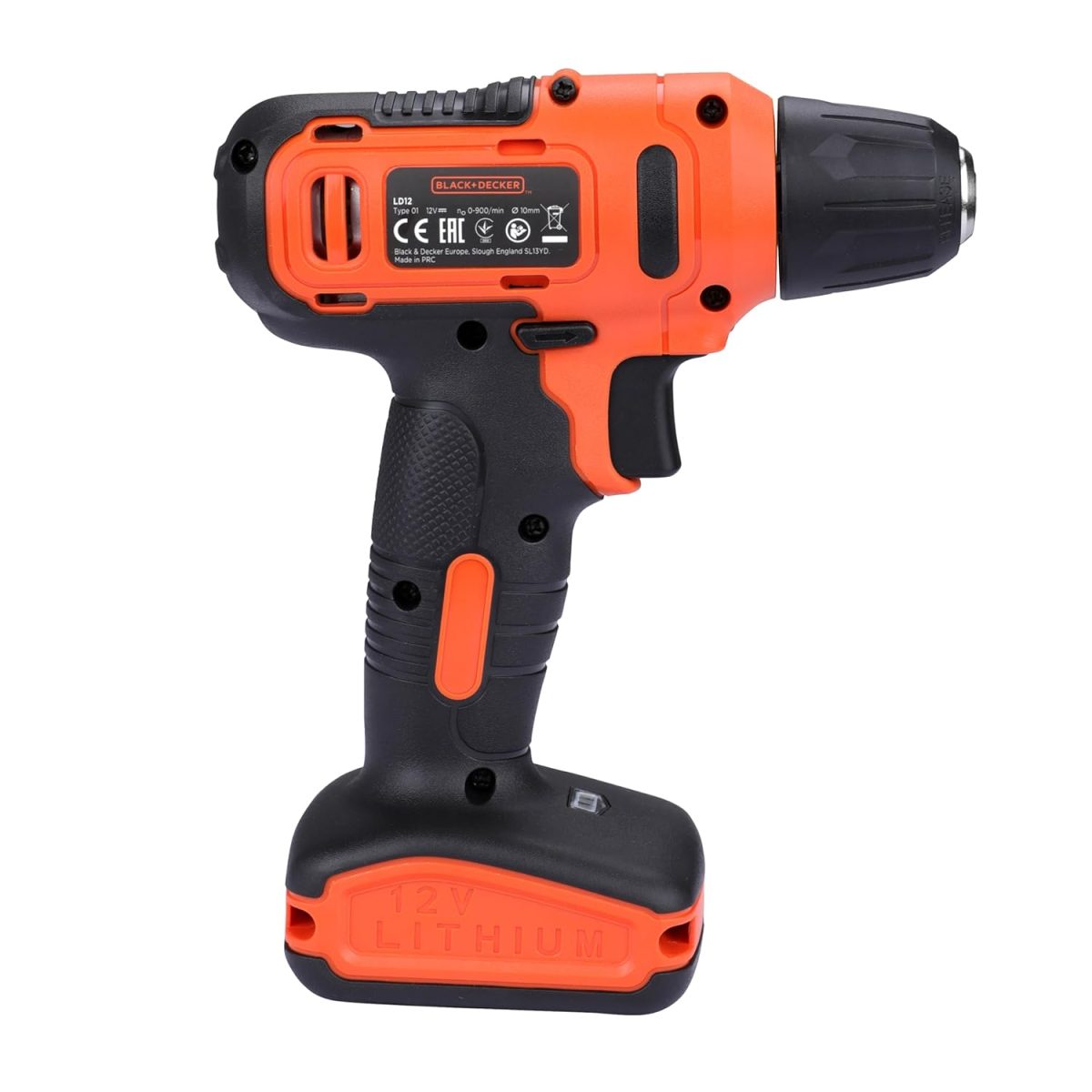 BLACK+DECKER LD12SP 12V 10mm Li-ion Cordless Variable Speed Reversible Drill Machine Driver with 10 Screwdriver & 2 Drill Machine Bits for Home & DIY Use, 1 Year Warranty, ORANGE & BLACK - Image 7