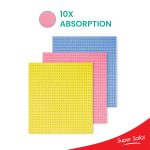 Spotzero By Milton Sponge Wipe, Pack of 5, Kitchen Cleaning Cellulose Sponge Wipes, Easy to Clean Multipurpose, Reusable, Super-Absorbed, Biodegradable & Multicolor - Image 2