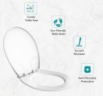 Plantex Polypropylene Western Toilet Seat/Toilet Seat For Bathroom/Commode Seat Cover/Western Toilet/Seat Cover for EWC - Oval Shape (Glossy White) - Image 3