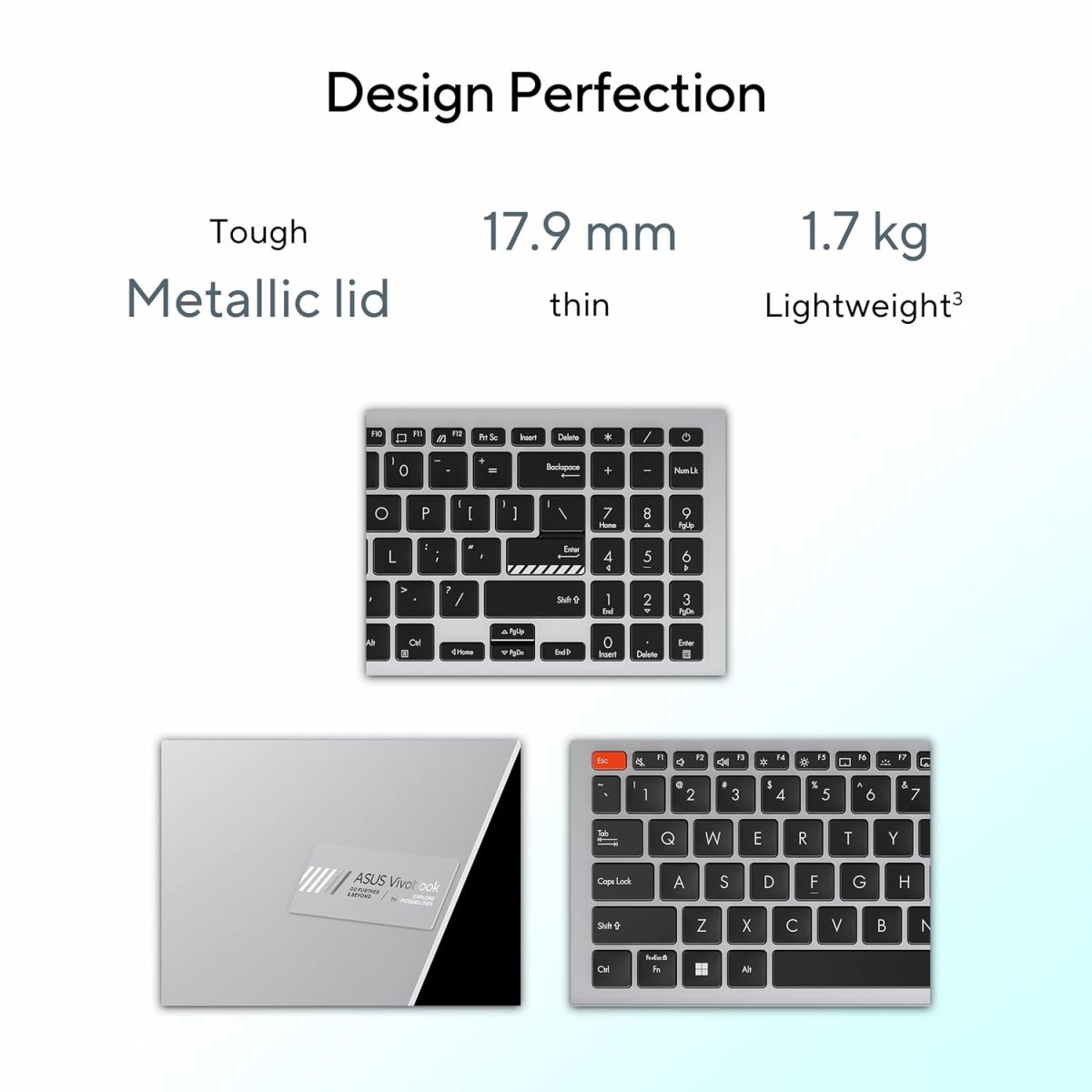 ASUS Vivobook S 15 OLED (2023), Intel Core EVO i9-13900H 13th Gen, 15.6" (39.62 cm) 2.8K 120Hz OLED, Thin & Light Laptop (16GB/1TB SSD/Iris Xe/Win 11/Office 2021/75WHr/Silver/1.7 kg) S5504VA-MA953WS - Image 4