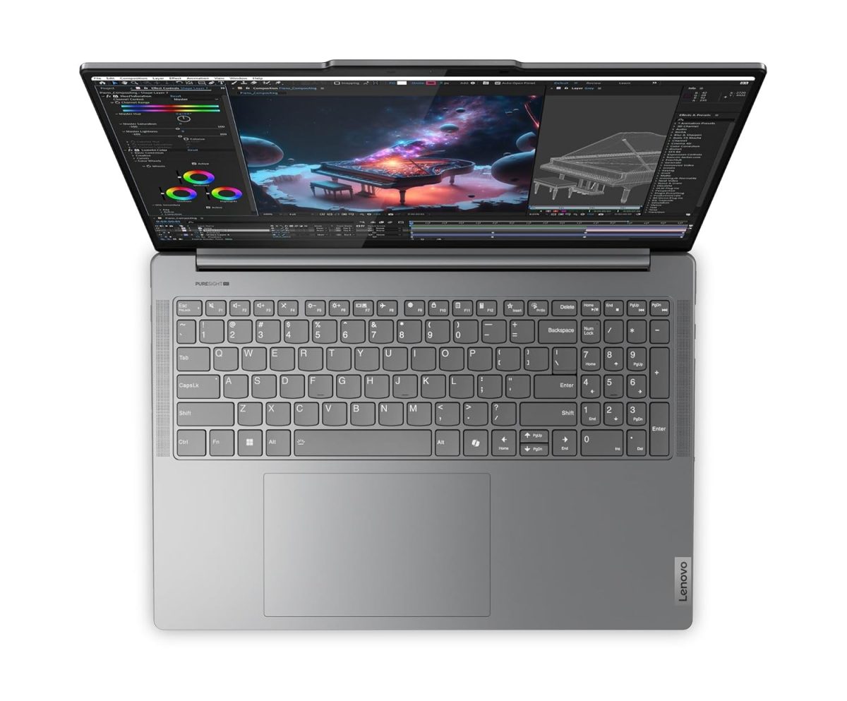 Lenovo Yoga Pro 9 Intel Evo Core Ultra 9 185H Built-in AI 16"(40.6cm) 3.2K IPS 165Hz Touchscreen Laptop (32GB/1TB SSD/NVIDIA RTX 4050 6GB/Win11/MSO 21/5.0MP+IR Cam/3 Mon GamePass/Grey/2Kg), 83DN004VIN - Image 8