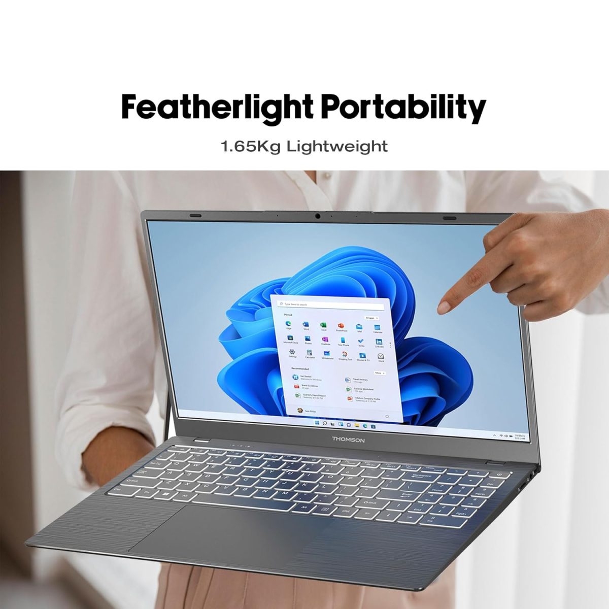 Thomson 15.6 Inches In-N15I HD Display Neo Notebook with Windows 11, Intel Core i5 12Th Gen 1235U & Window 11 - (Backlight Keyboard, 16 GB Ram DDR4, 512 GB SSD, Grey Brush) - Image 9