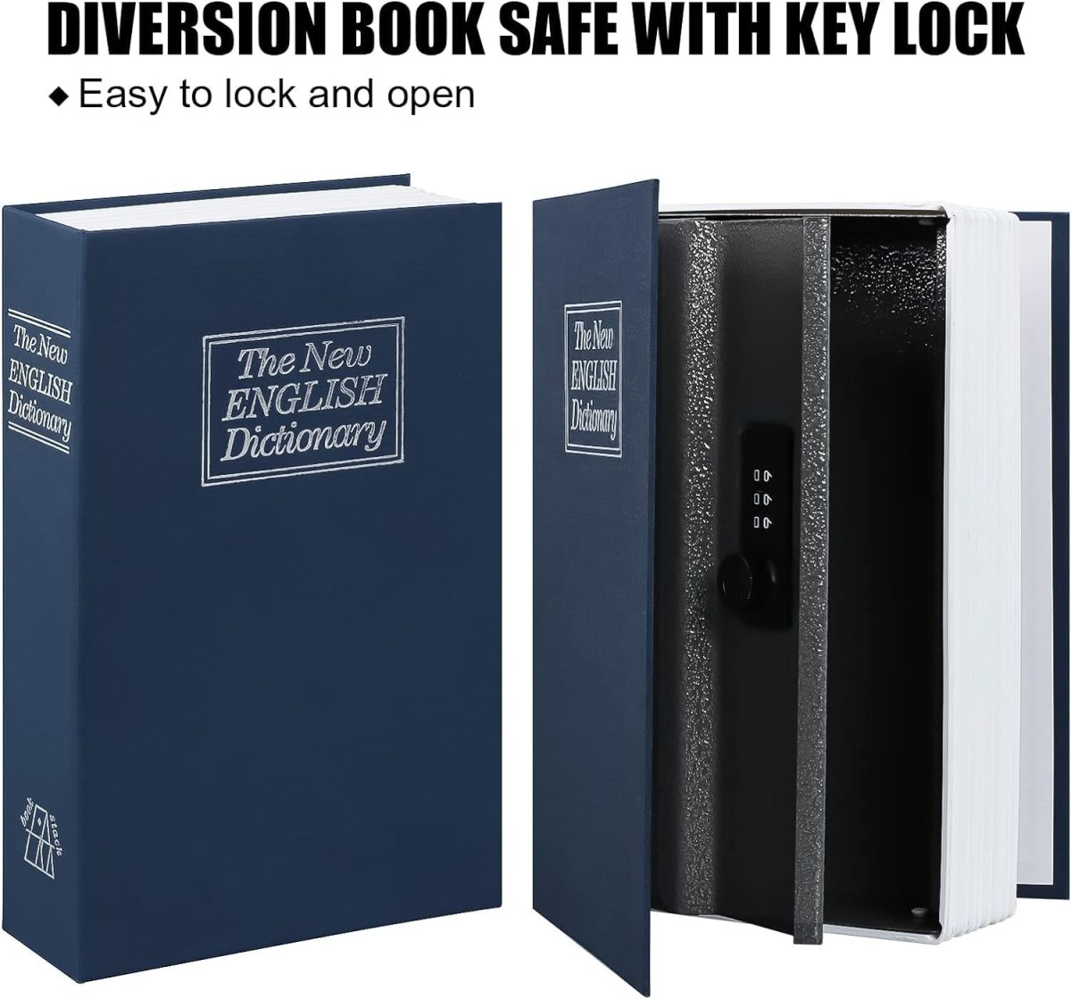 Shopo (LABEL) Book Locker Dictionary Stainless Steel Hidden Safe Jewellery Box/Cash Locker for Home and Office (18 x 12 x 5.5 cm) (Multicolour) - Image 6