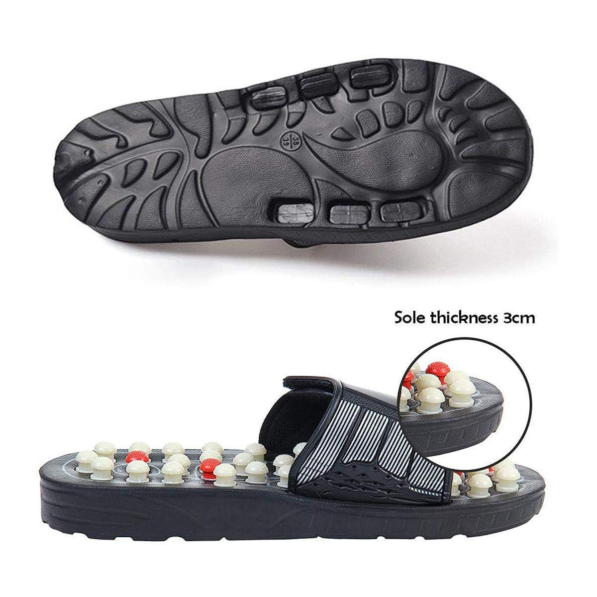 AQUACARE Magnetic Therapy Paduka Slippers | Acupressure | Blood Circulation Slippers Foot Massager For Men and Women (Unisex) | Size- 9, Pack of 1 - Image 2