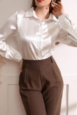 POPWINGS Women's Solid Regular Fit T-Shirt - Image 3
