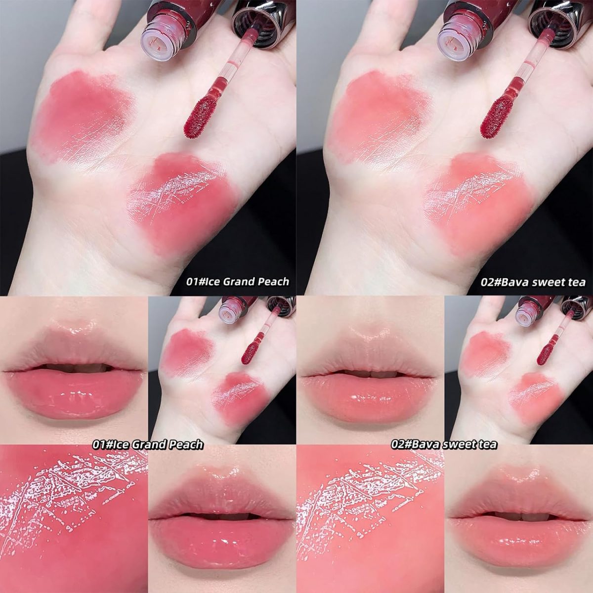 Gege Bear Mirror Surface Water Glossy Lip Glaze | All-Day Wear 24-Hour Lipstick | Perfect 9 to 5 Lip gloss | Smudge-Proof & Waterproof | Best Glossy Lip Care for Every Skin Tone (04# Wisdom Cherry, 2.8g) - Image 2
