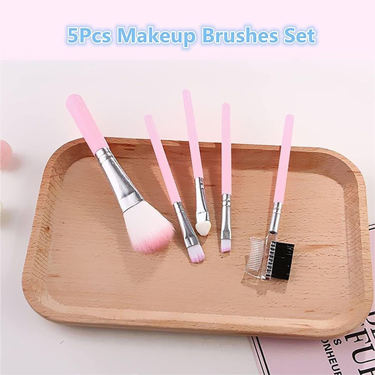RIXTEC Synthetic Bristle Makeup Brush Set, 5 Piece - Image 3