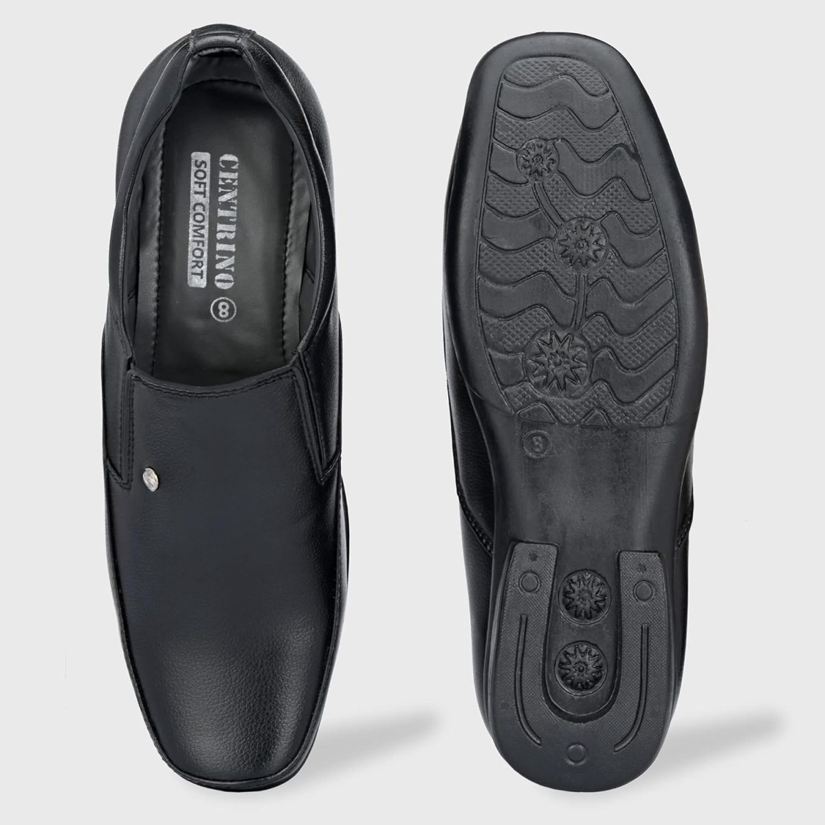 Centrino mens Moccasin Formal Shoe (Black_7 UK_8602-1) - Image 4
