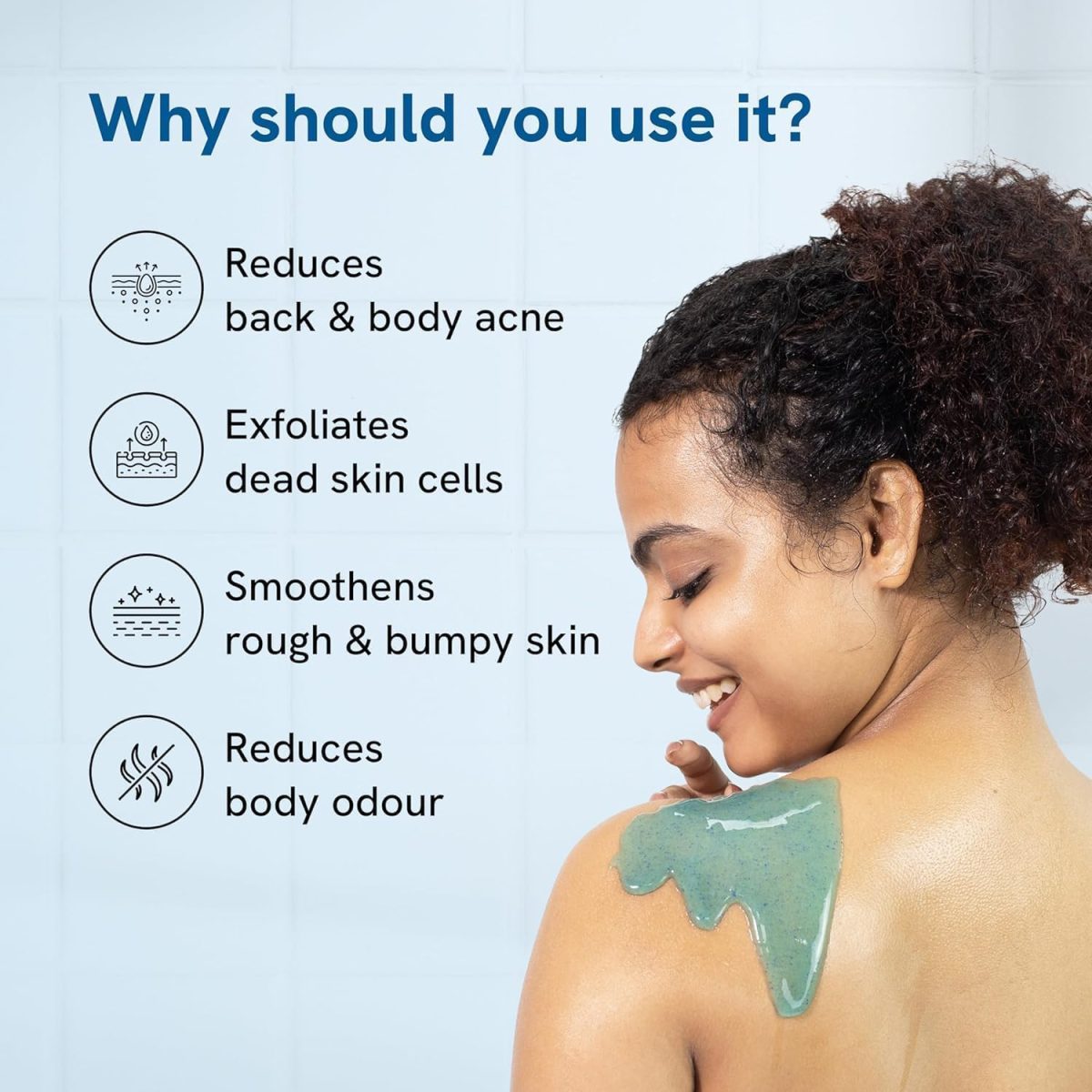 Be Bodywise 1% Salicylic Acid Body Wash With Free Loofah | Gently Exfoliates to Prevent Body Acne & Cleanse Skin | Paraben and SLS free | 250ml - Image 2