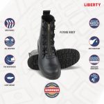 Liberty Warrior 7190-25 Flying Boots for Men, High Ankle, Hard Toe, Light Weight, Genuine Leather, Pilot Boot, Black, Sizes-5UK-10UK - Image 2