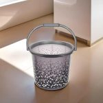 Kuber Industries Tinted Print Plastic Bucket for Home/Kitchen/Office/with Handle, 24 Litre (Black)-46KM0344, Standard Pack of 2 - Image 2