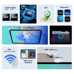 Android Tablet with Case 20 RAM + 256GB ROM, 12 Inch Tablet with 20W PD Fast Charger, 8000mAh Large Tablet, 13MP + 5MP, T616, Dual Band WiFi and Card Slots - Image 2