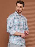 Majestic Man Comfort Slim Fit Pure Cotton Checked Casual Shirt - Image 3