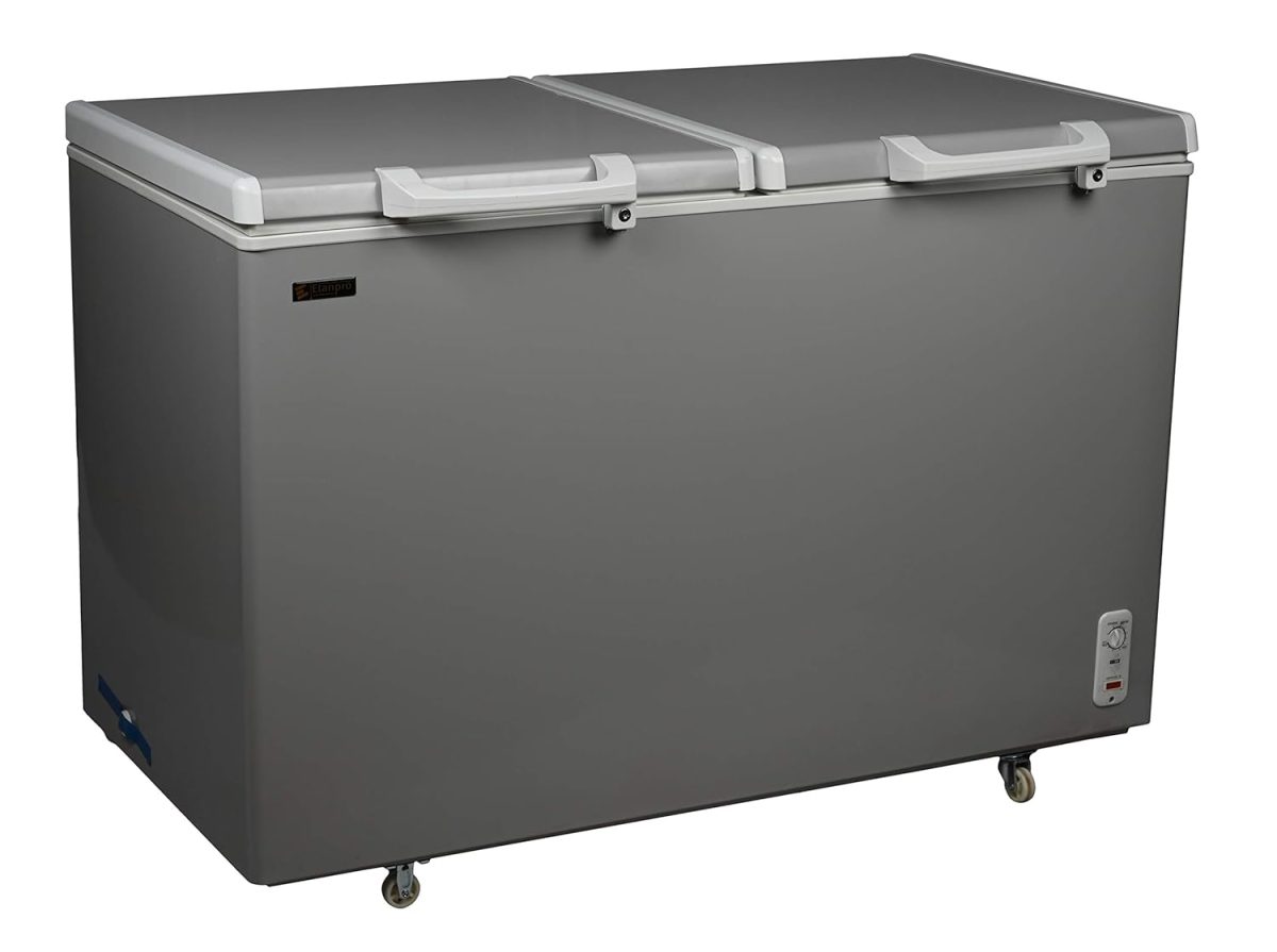 Elanpro EF 455 Double Door Chest Freezer (410L) with No Cost EMI Offer | Life Time Warranty