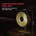 NUUK LIT v2 Cordless & Rechargeable 7 Inch Table Fan with Night Light & Remote Control | Auto Oscillation with 4 Wind Modes | BLDC Fan with Up To 17 Hour Run Time | Portable Table Fan for Home, Office - Image 7
