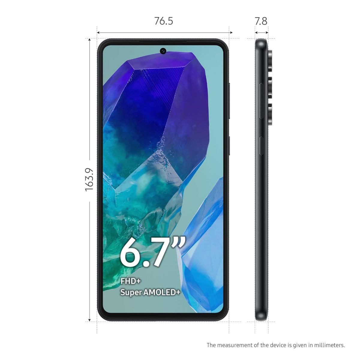 Samsung Galaxy M55 5G (Denim Black,8GB RAM,256GB Storage) | 50MP Triple Cam| 5000mAh Battery| Snapdragon 7 Gen 1 | 4 Gen. OS Upgrade & 5 Year Security Update| Super AMOLED+ Display| Without Charger - Image 2