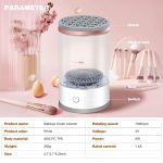 GLENOXZONE Makeup Brush Cleaner Machine New Electric Cosmetic & Painting Brush Cleaner, Automatic Spinning Makeup Deep Cleaning USB Powered Brush Cleaner Compatible with All Size Makeup Brushes - Image 3