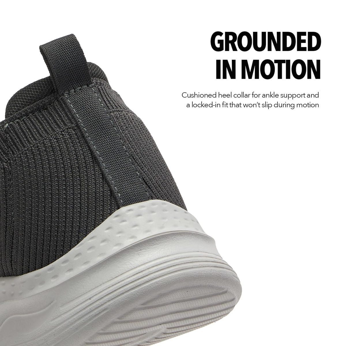 Boldfit Casual Shoes for Men Breathable Knit Slip-On Sneakers with Memory Foam Insole & EVA Sole Lightweight Walking Shoes with Sock-Like Fit & Padded Heel for All-Day Comfort - Image 6